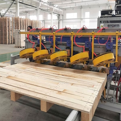 Automatic European Wood Pallet Legs Nailing Machine